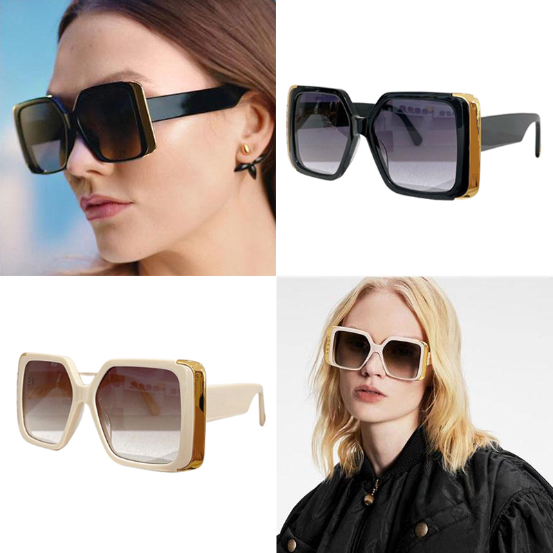 

designer sunglasses womens Fashion sunglass Shopping Square Frame Metal Engraving Printing Ladies Sunglasses Summer Travel Vacation Z1664W Strap Original Box
