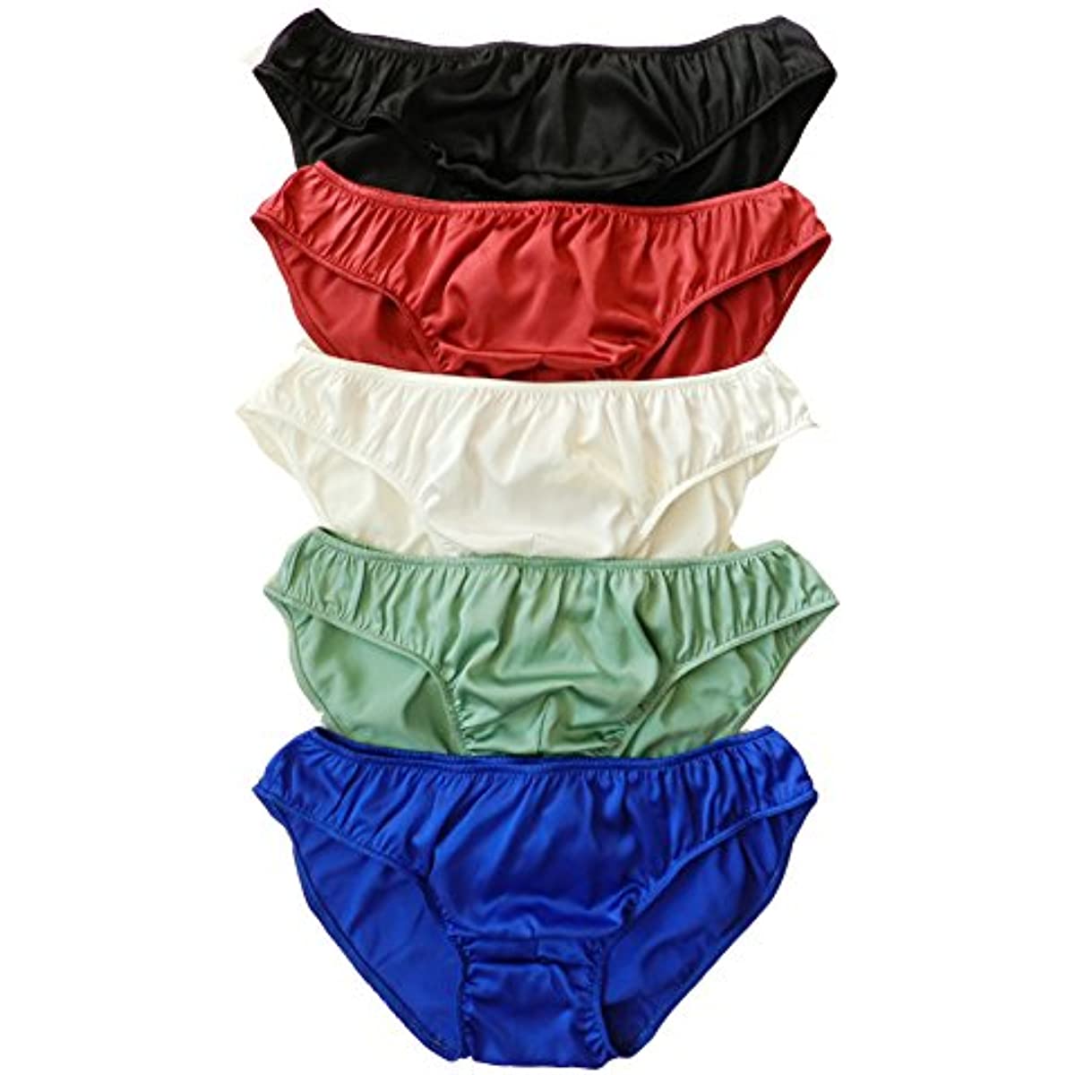 Yavorrs 3pcs Men&#039;s Silk Underwear Bikini Briefs Underpants Classic-image-851632562