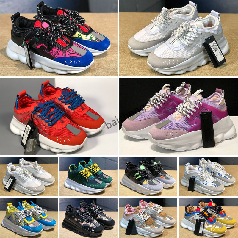 

Brand Designer Sneakers Casual Shoes Sneakers Suede Shoes Chain Reaction Italian Reflective Triple Black White Multicolor Men's Women's Sneakers b81, Color 25