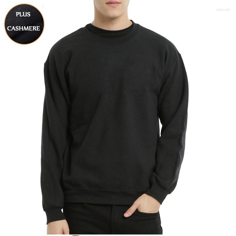 

Men's Hoodies 2023 Autumn And Winter Clothing Round Neck Pullover Blank Solid Color Hoodie Sports Sweatshirt Drop, Black