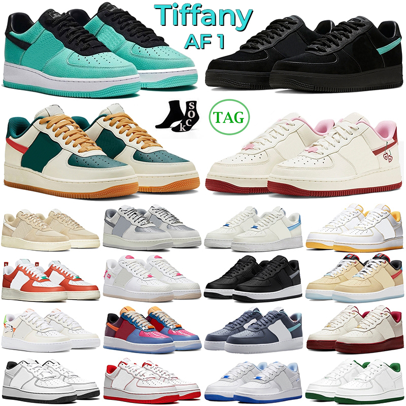 

tiffany af1 running shoes for men women tiffany blue Pine Green White Black Laser Orange University Team Red mens trainers outdoor sports sneakers airforce 1 one, 26