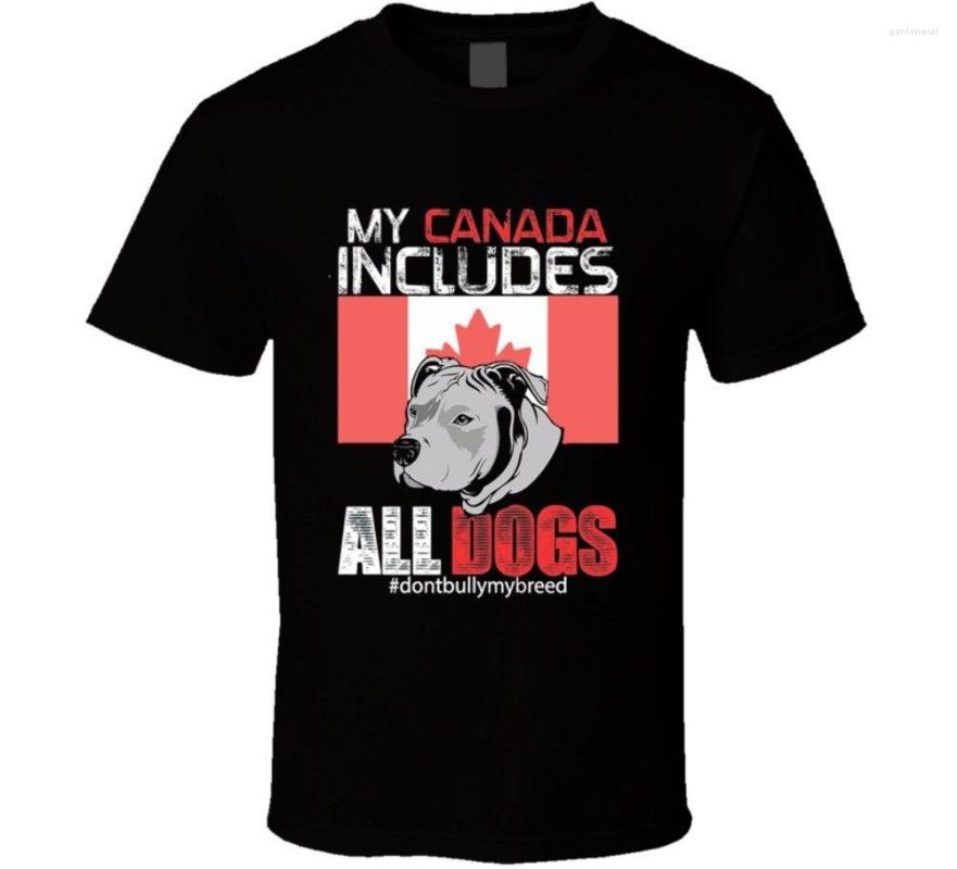 

Men's T Shirts 2023 Male Selling My Canada Includes All Dogs Pit Bull Pets Shirt Summer Tee, Notprint10