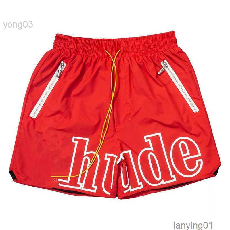 

Mens Shorts Swim Designer Swiming Blue Black Size xl Letter Rhude Designers