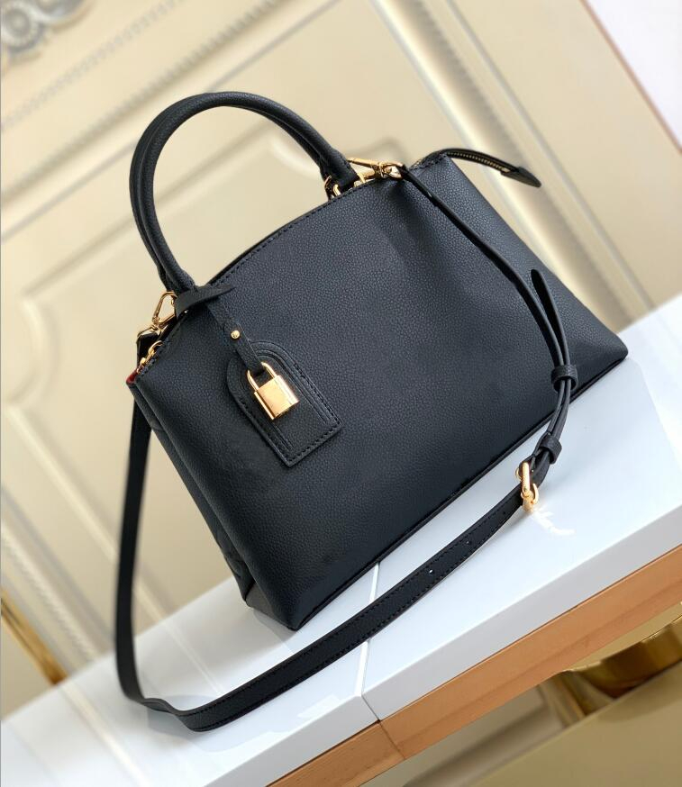 

Top Designer bag Women Leather Corssbody Messenger Bags Purse Tote Satchel Embossing Vintage Shoulder Bag M58916 Lady Handbag, Black