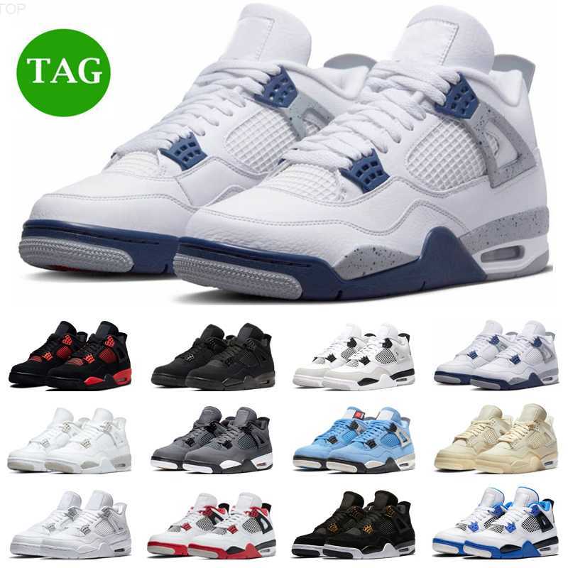 

Jumpman 4 Basketball Shoes Men Women 4s Black Cat Military Black Red Thunder Sail University Blue White Oreo Mens Trainers Sport Sneakers 5, #10