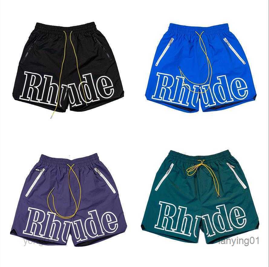 

Mens Summer Rhude Designer Shorts Swimming Hip Hop High Street Sports Print Fashion Rh Training Beach Short Men Elastic Waist Running