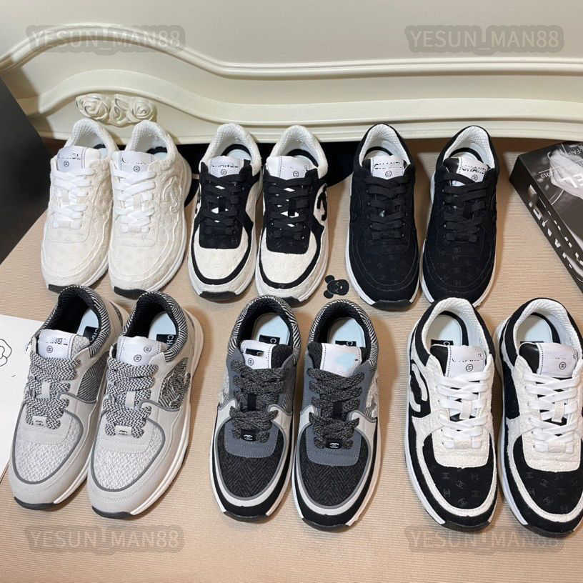 

Shoes Designer Luxury Channel Color Matching Muffin Thick Soled Low Platform Mens Gym Run Zapatos Baskeball