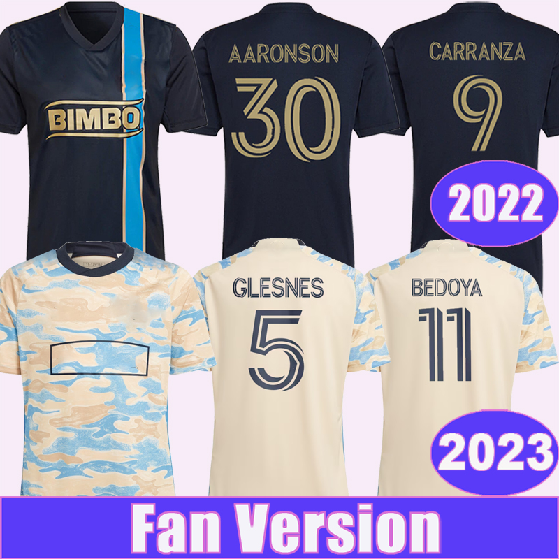

2022 23 Philadelphia Union Mens Soccer Jerseys GLESNES UHRE CARRANZA BEDOYA Home Black Away Football Shirt Adult Short Sleeve Uniforms, Qm13095 2023 away no patch