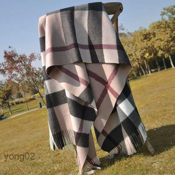 

High Quality 100% Cashmere Scarf Fashion Classic Plaid Printed Ultra Soft Thermal 190*70cm6cdm