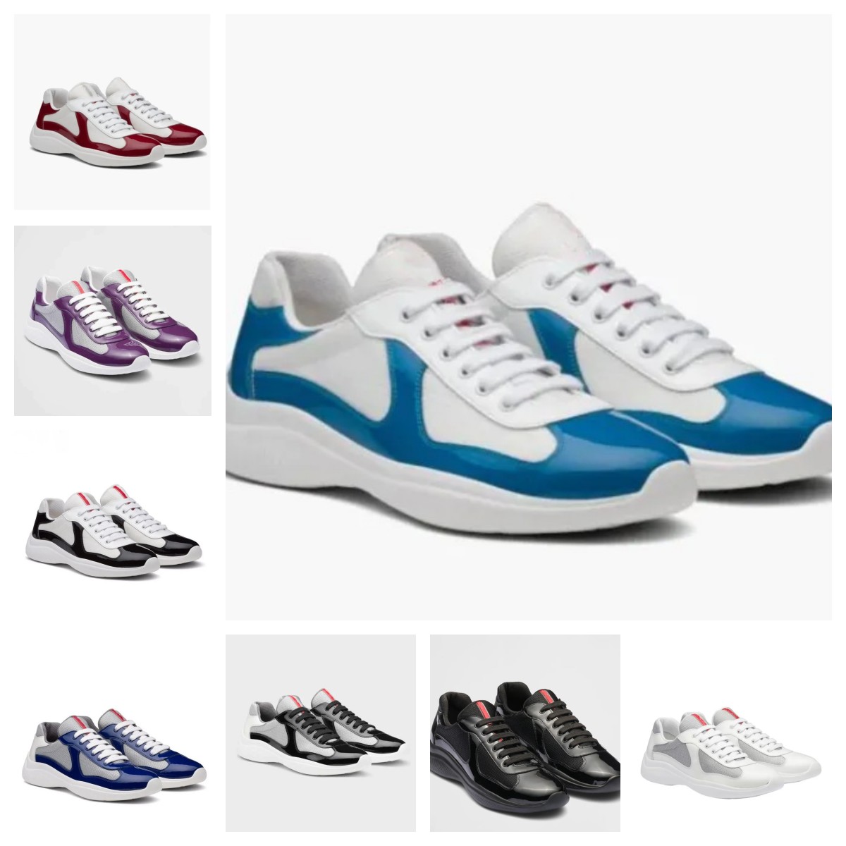 

2023S/S Casual Runner America Cup Sports Shoes Low Top Sneakers Men Rubber Sole Fabric Patent Leather Men's Wholesale Discount Trainer Original Box