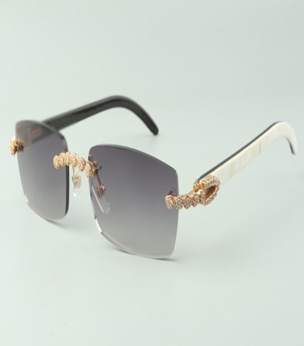 

2021 exquisite bouquet diamond sunglasses 3524012 with natural mixed buffalo horn glasses lens 30 thicknesssize 18140 mm8784909