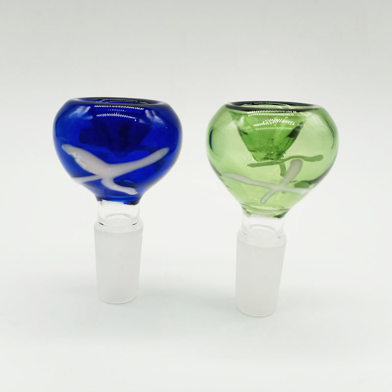 

DPGB067 Smoking Accessories 14Mm 18Mm Colored Diamond Style Glass Bong Slide Bowl