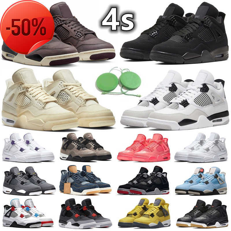 

Bag Jumpman 4 4s Men Women BasketBall Shoes Military Black Cat Red Thunder White Oreo UNC Blue Sail Violet Ore Bred Infrared Grey Metallic, Color#40