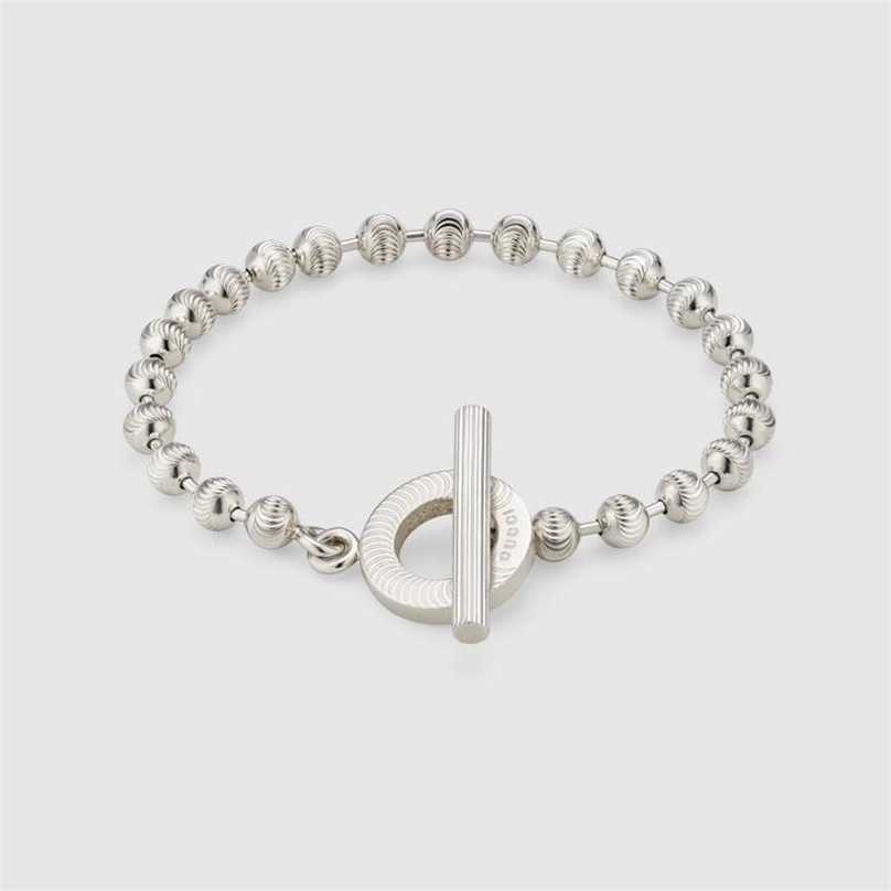 

2023 Designer New Gujiashuang g Thai silver personalized simple original tag letter bracelet necklace trend jewelry