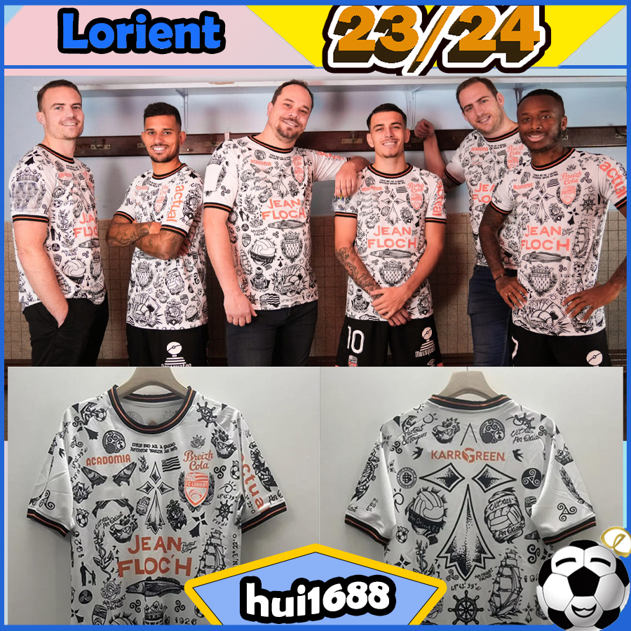 

2023 Lorient Soccer jerseys white Special Edition maillots de foot 23/24 GRBIC HAMEL LE FEE RADOVANOVIC DELAPLACE WISSA BOISGARD BOZOK football Men Uniforms, 2023 special