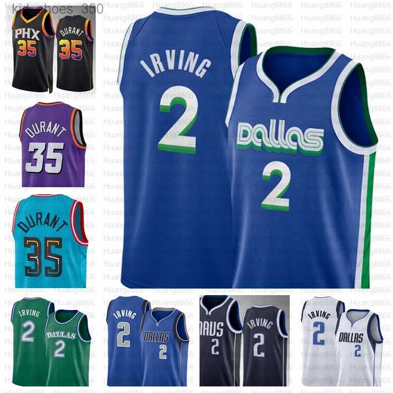 

Phoenixs Kevin Durant Phx Sun Basketball Jerseys 2 Kyrie Irving Maverick jersey, As