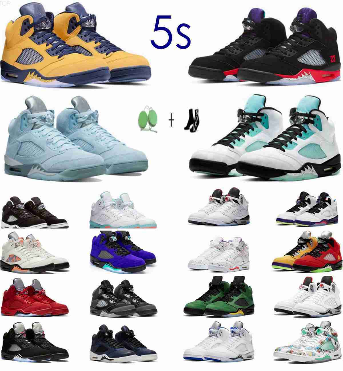 

Basketball Shoes For Men Women 5S Alternate Grape International Flight Light Aqua Oreo Pink Foam White Cement Wings Michigan Trophy Room Sports Shoes 5, 18