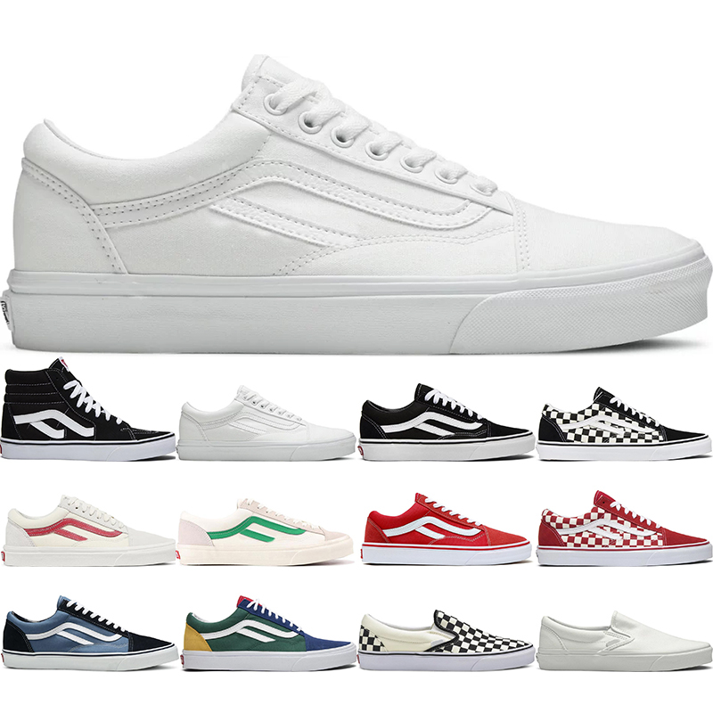 

designers men women van running shoes Old Skool Casual shoes Checkerboard Racing black golden coast Navy sports sneakers trainers fashion shoes size 36-44, 16
