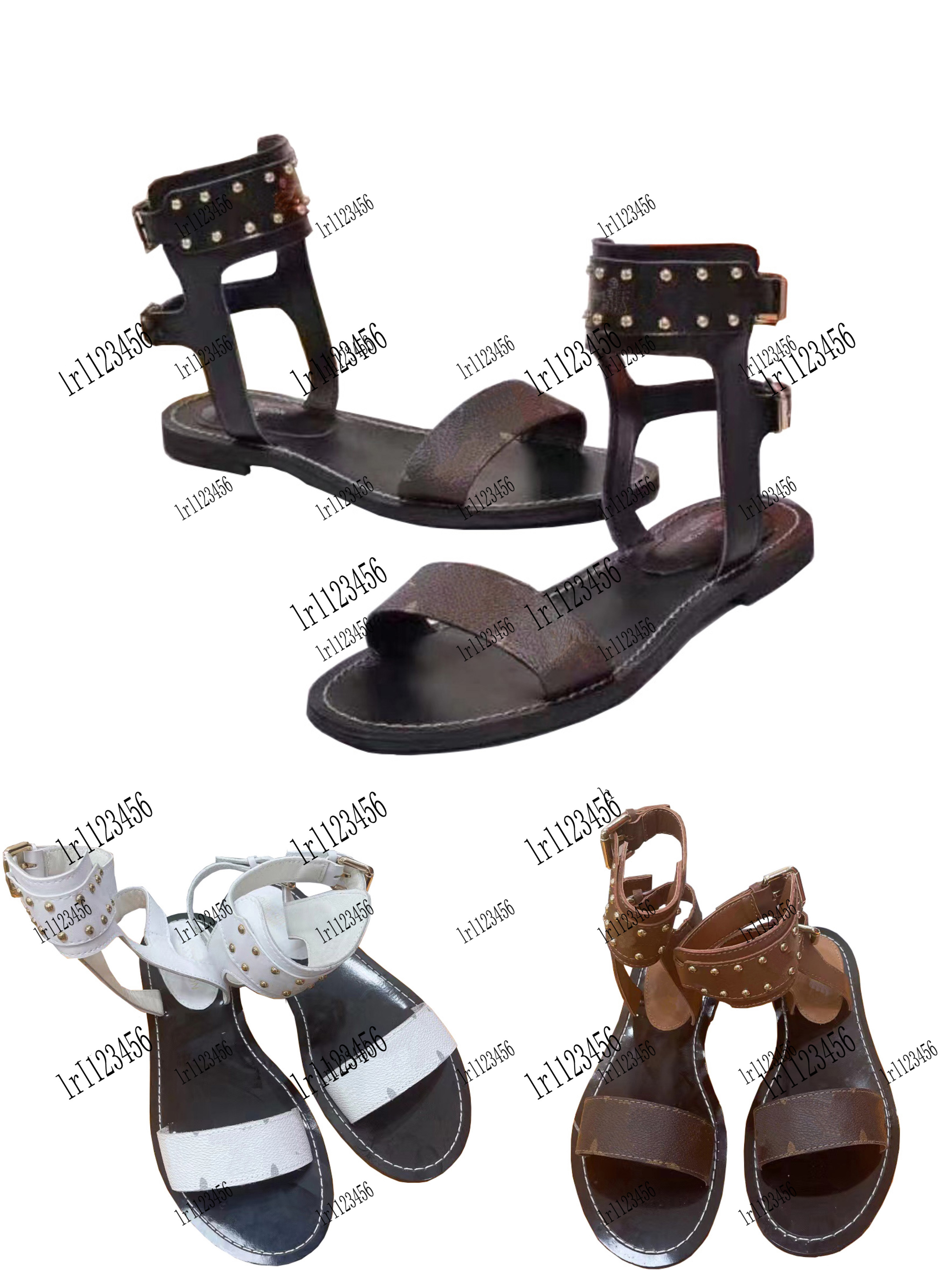 

Luxurys designer shoes Women shoes High top sandals high-quality Slippers summer flat shoes Real Leather Sandals Slide beach slippers with box free ship, Mono brown