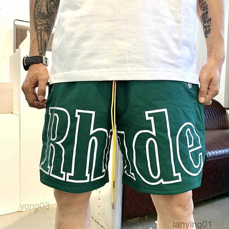 

Rh Designer Men Limited Rhude Shorts Summer Swim Short Knee Length Hip Hop High Street Sports Training Beach Pants Mens Elastic Waist Mesh