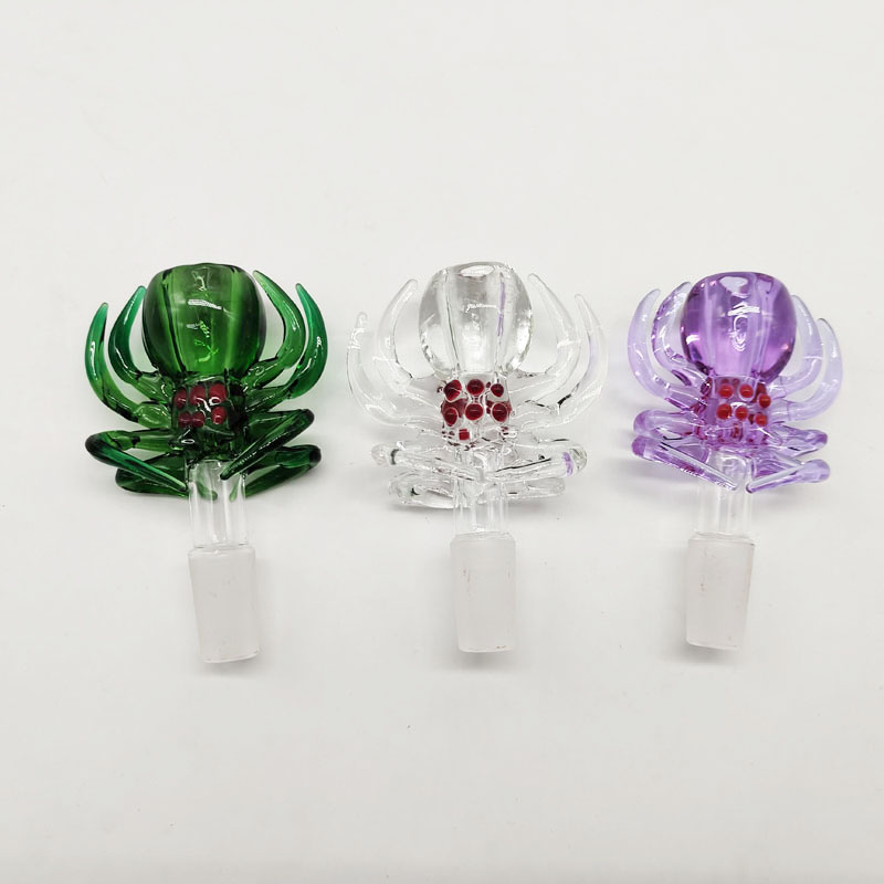 

DPGB068 Smoking Accessories 14Mm 18Mm Colored Spider Glass Bong Slide Bowl