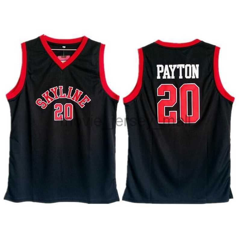 

NCAA Black Skyline High School Basketball Jerseys College #20 Gary Payton Jersey Mens Gary Payton Shirts Size -XXL