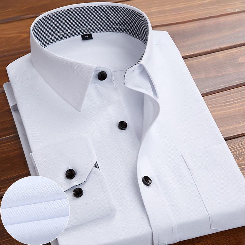 

Men's Dress Shirts 2023 Men's Long Sleeve White Shirt Business Twill Clothing, Burgundy