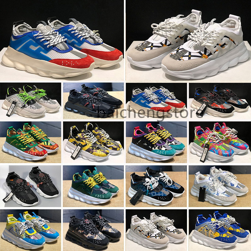 

Luxury Designer Casual Shoes Quality Chain Reaction Wild Jewels Link Trainer Shoes Sneakers 36-45 B0, Color 5