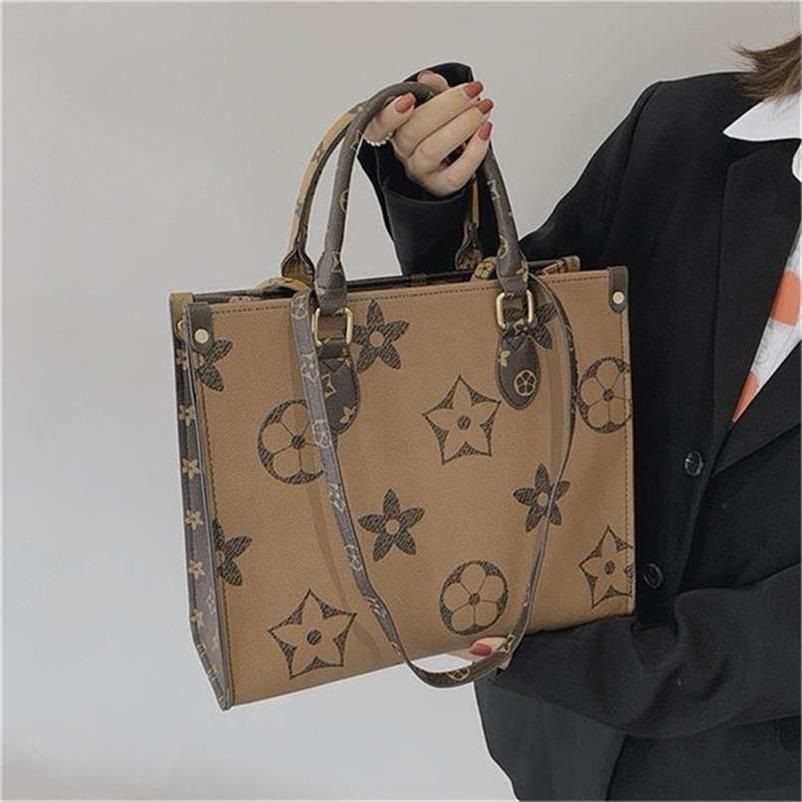 

High-quality womens totes designer bags ONTHEGO black Embossing design fashion ladies handbag purse large capacity casual top lady bag handbags purses