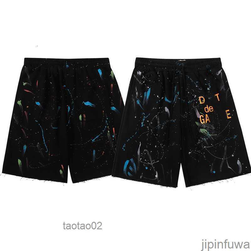 

Mens Shorts Galleryse Depts Short Pants Men Women Designer Colorful Ink-jet Hand-painted Casual Shirt Luxurys Clothing Galleryes Streetw9nr, Black