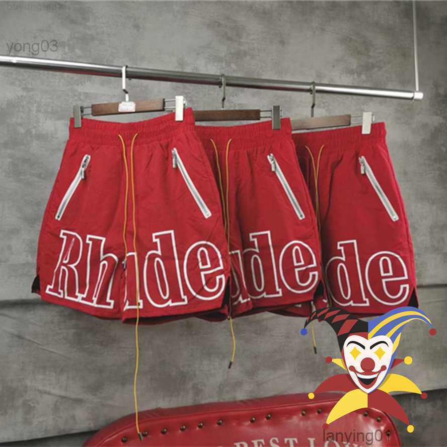 

2022ss Rhude Soft Breathable Shorts Men Loose High Quality Mesh Nylon Ms9e Njcf