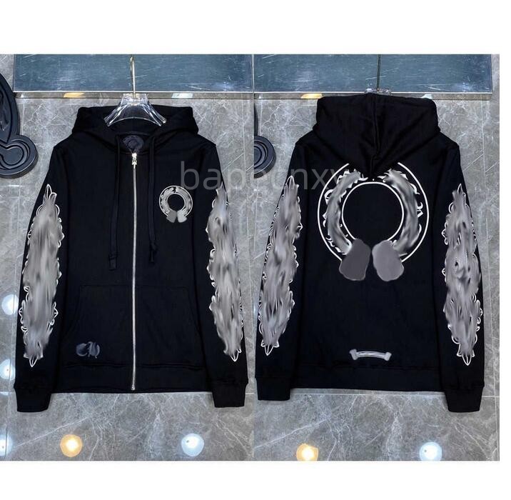 

Fashion Luxury Men's Jackets Designer Zipper Sweatshirts Heart Horseshoe Cross Print Brand Ch Hoodies Women Chromes Coat Casual Pullover Loose Sweater Jacket 3WGI, Cust11