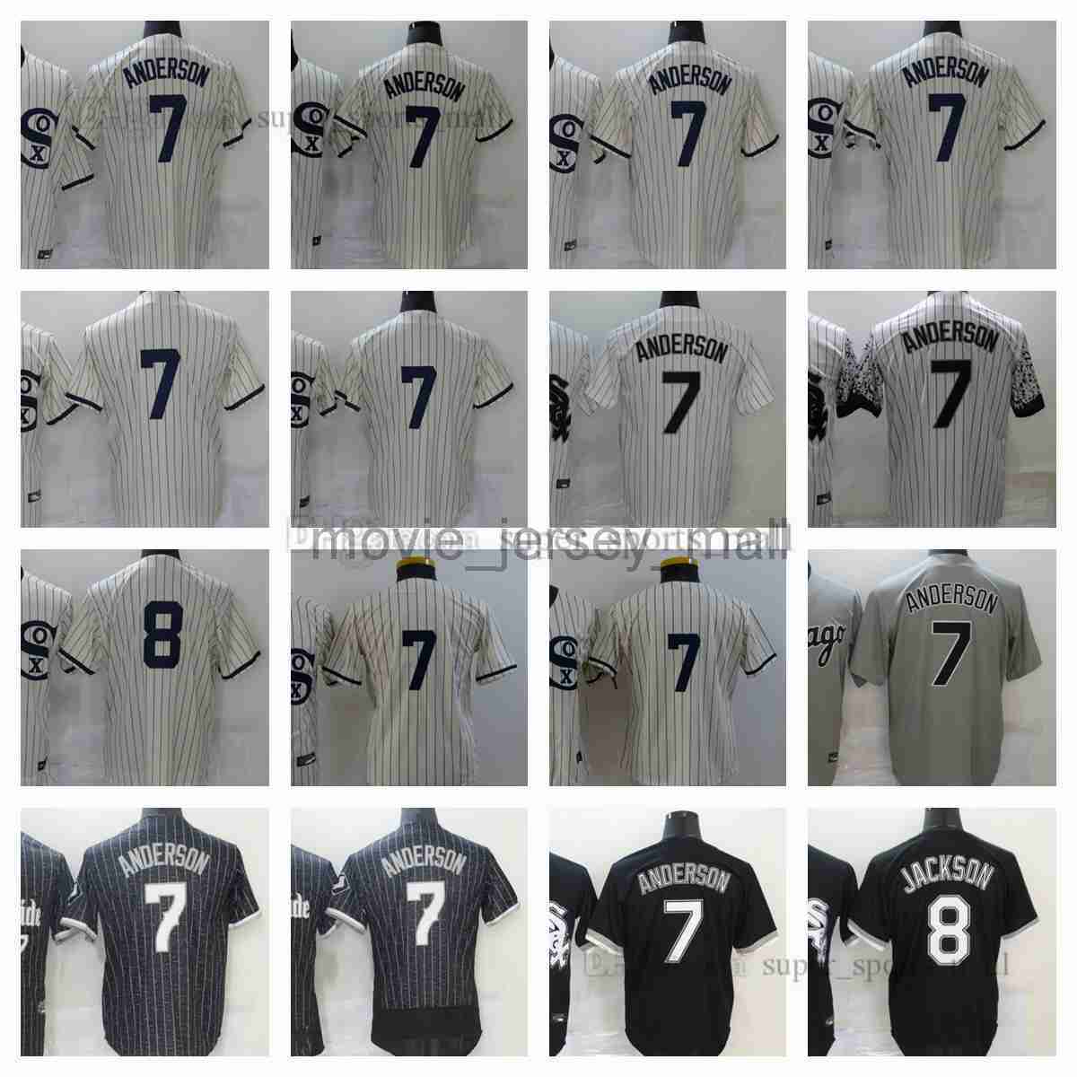 

2023 New Baseball Jerseys 7 Tim Anderson 8 Bo Jackson Blank Jersey Men Women Youth Size S, As picture