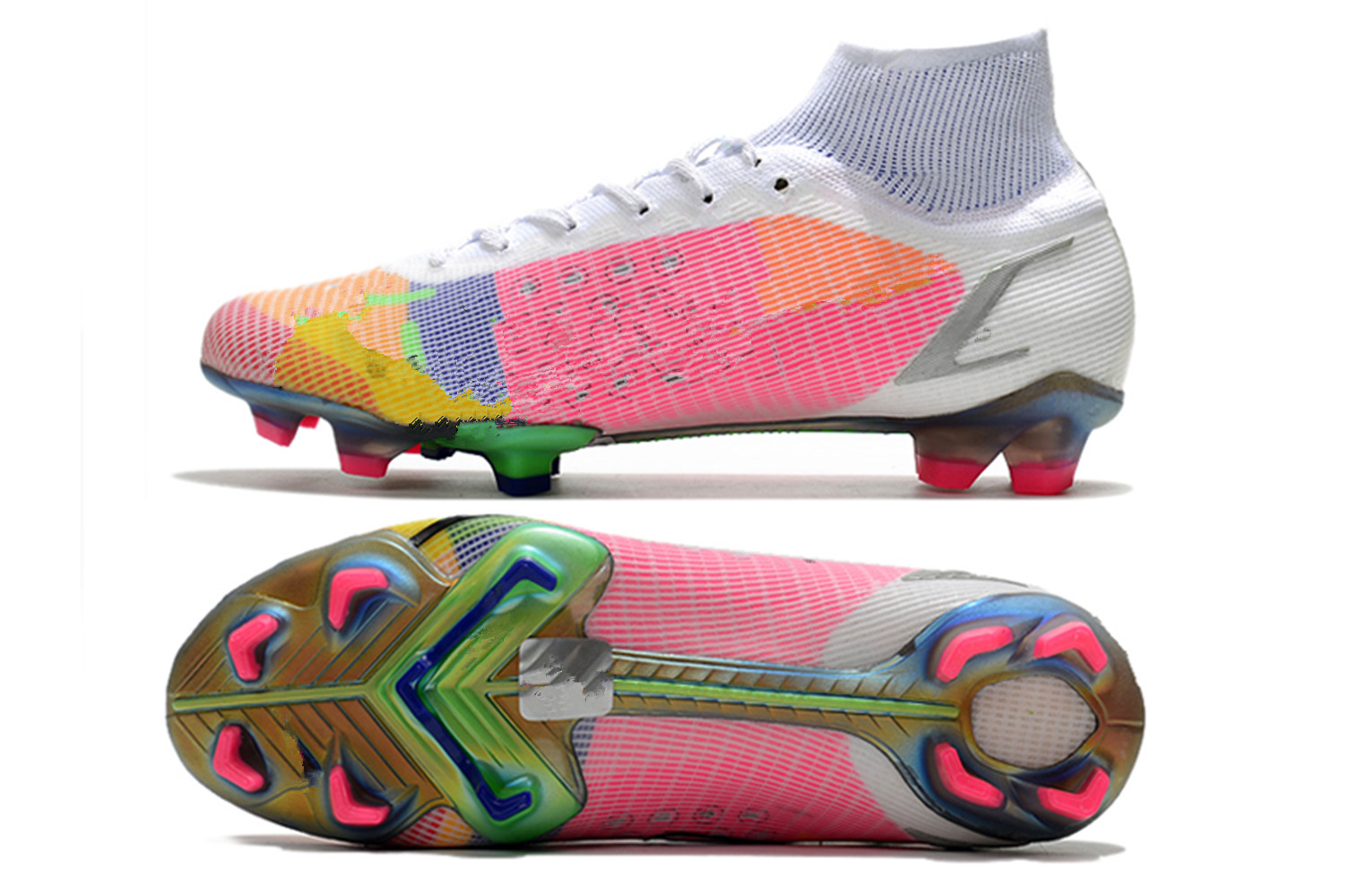 

Free Shipping High Top football shoes fully knitted waterproof FG Assassin 14 men's soccer cleats Elite 8 Superfly Handsome, As shown in the picture