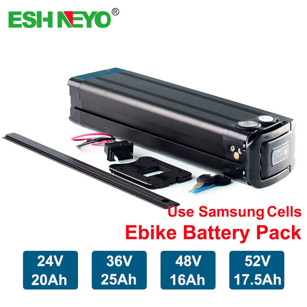 

24V 36V 48Volt 52V Silverfish Ebike Battery Pack 15Ah 20Ah Lithium ion Batteries For Electric Bicycle Folding Ebike AKKU