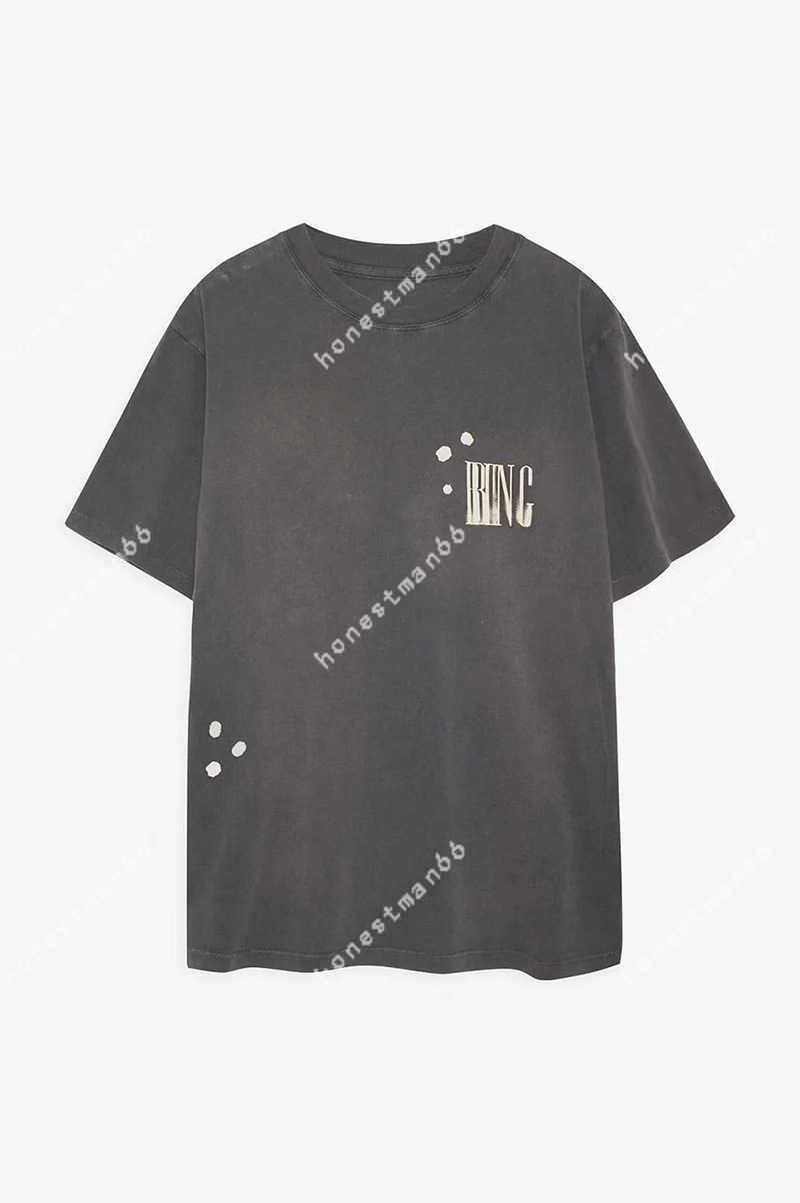 

23SS Anine Bing Women Fashion Classic Cotton Tee Ab New Niche Letter Bing Print t Shirt Washing Tee Women Designer Short-sleeved T-shirt Tops Polo, Dark gray