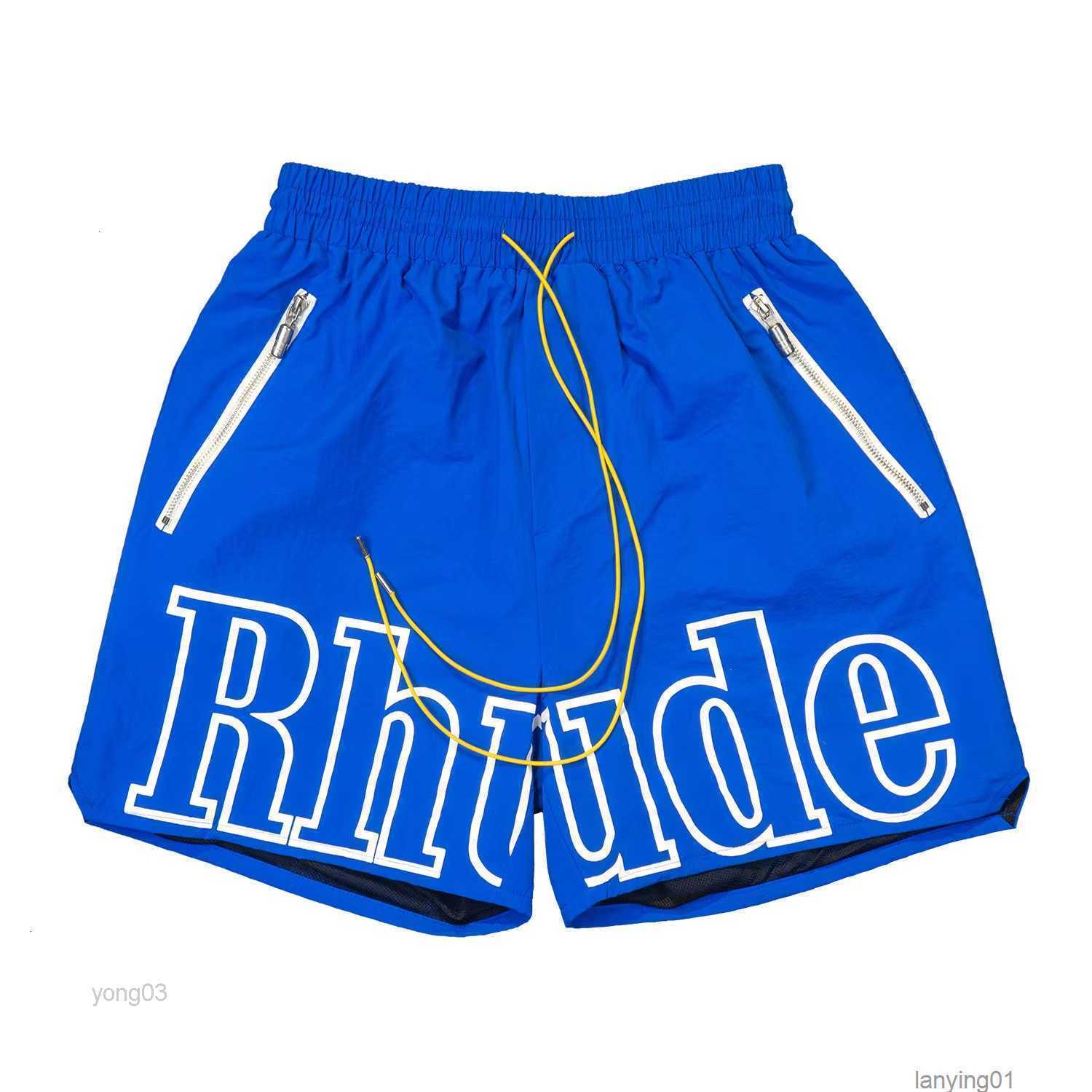 

Rhude Designer Shorts Mens Summer Fashion Beach Pants Men High Quality Street Wear Red Blue Black Purple Short Size -xl, No2