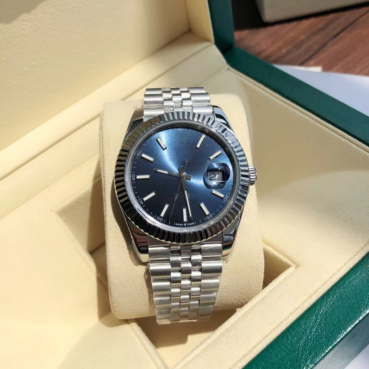 

With original box Mens Watch 41mm 126333 126334 228235 228238 President Watches Sapphire Glass Asia 2813 Movement Mechanical Automatic Men's Wristwatches, Style 5 original box+watch