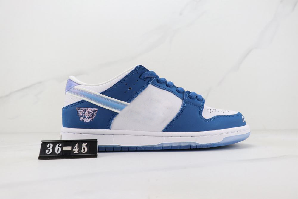 

With Box Born x Raised Running Shoes Men Women White Blue Sports Sneaker, Multi