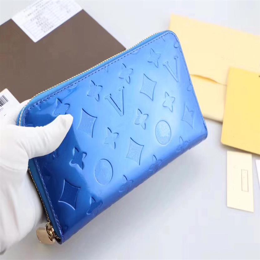 

2021 Fashion flowers designer zipper wallets luxurys Men Women leather bags High Quality Classic Letters coin Purse Original Box P2391, Not a product (extra freight)