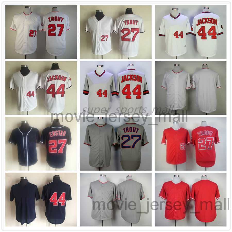 

Vintage College Baseball Wears Jersey 44 Reggie Jackson 27 Erstad Throwback 29 Rod Carew 30 Nolan Ryan Blank 1973 Men Women Youth Size S--XXXL, As picture