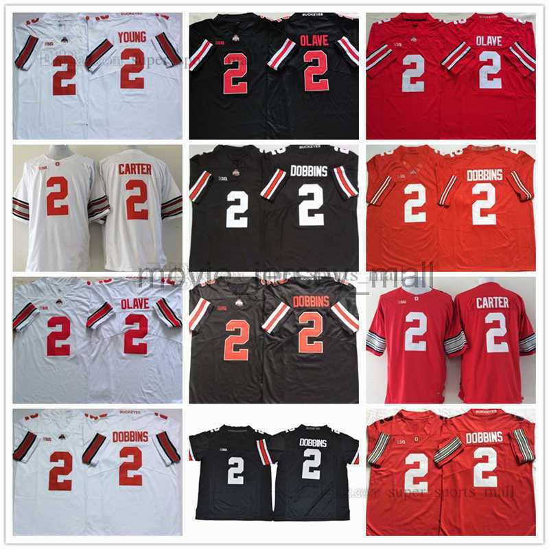 

NCAA Ohio State Buckeyes College Football Jersey 2 J.K Dobbins Chase Young Chris Olave Cris Carter High Quality stitched, As picture