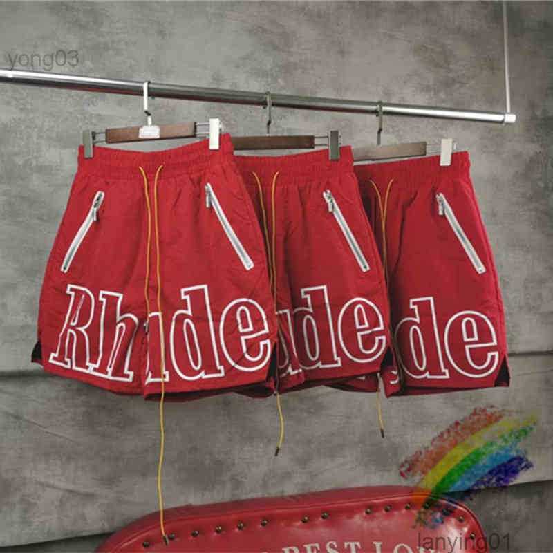 

Rhude Soft Breathable Shorts Men Loose High Quality Mh Nylon