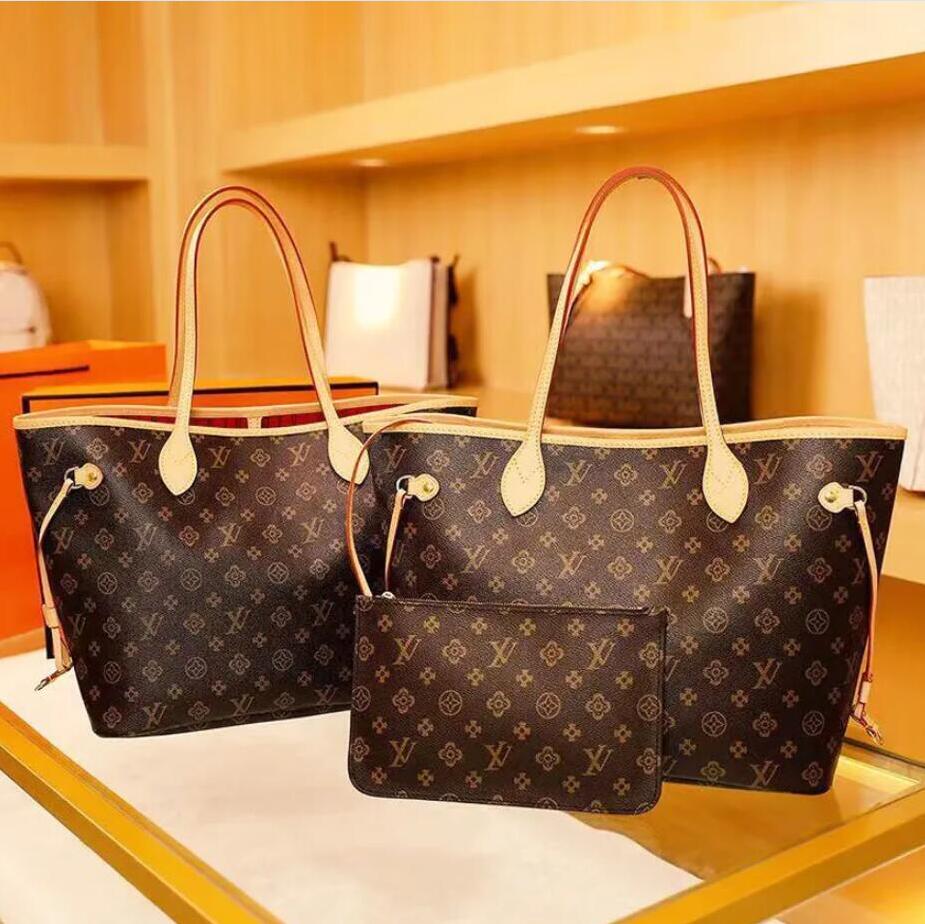 

tote bag Designer bags wallet Fashion Totes High quality 2pcs set Top quality Women leather handbag designer lady clutch purse retro shoulder Purse Crossbody Bag, A2-white grid