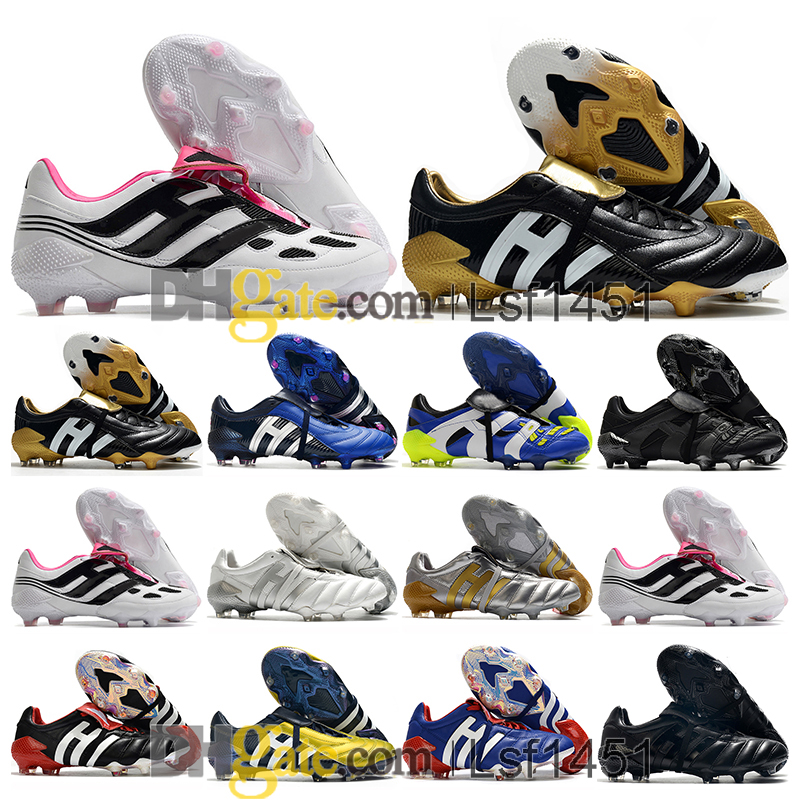 

Gift Bag Mens Football Boots Predator Pulse FG Firm Ground Cleats Mutator Beckham Accelerator Precision Mania Soccer Shoes Top Outdoor Trainers Botas De Futbol, Color 8