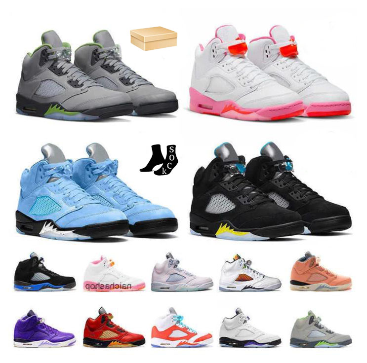 

Women Mens Basketball Shoes 2022 Jumpman 5s Pinksicle Jordens 5 Jorden5s Aqua Sneakers DJ Khaled x We The Bests PSGs Bluebird Athletic, Multi
