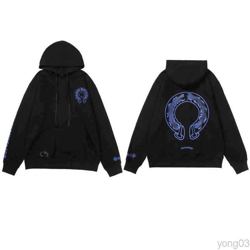 

Men' Hoodies Sweatshirts Luxury Classic Ch Fashion Men Woman Designer Horseshoe Sanskrit Cross Pullover Hooded Zipper Sweater Loose S1 S11, 13