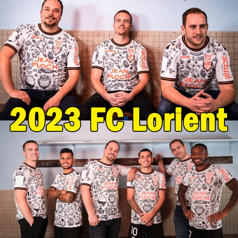 

2023 Lorient Soccer jerseys maillots de foot 22 23 Tattoo Shirts GRBIC HAMEL LE FEE RADOVANOVIC DELAPLACE WISSA BOISGARD BOZOK DIARRA ABERGEL FONTAINE Men Uniforms, Luoliang 22-23 tattoo