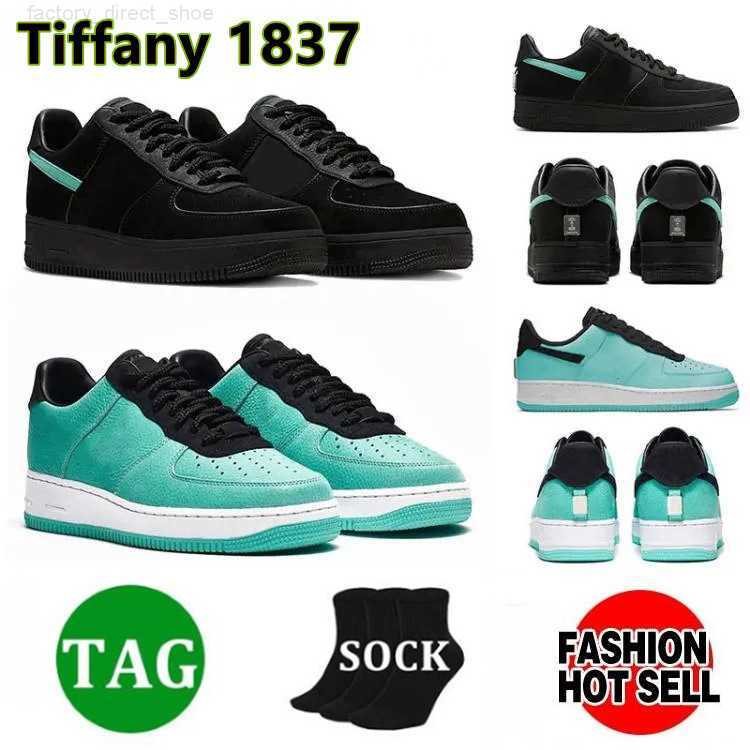 

1837 Tiffany x Airforce 1 Af1 Casual Shoes Low Mens Black Blue Multi Color DZ1382-001 Platform Shoe Men Women Running shoe Trainers Sports