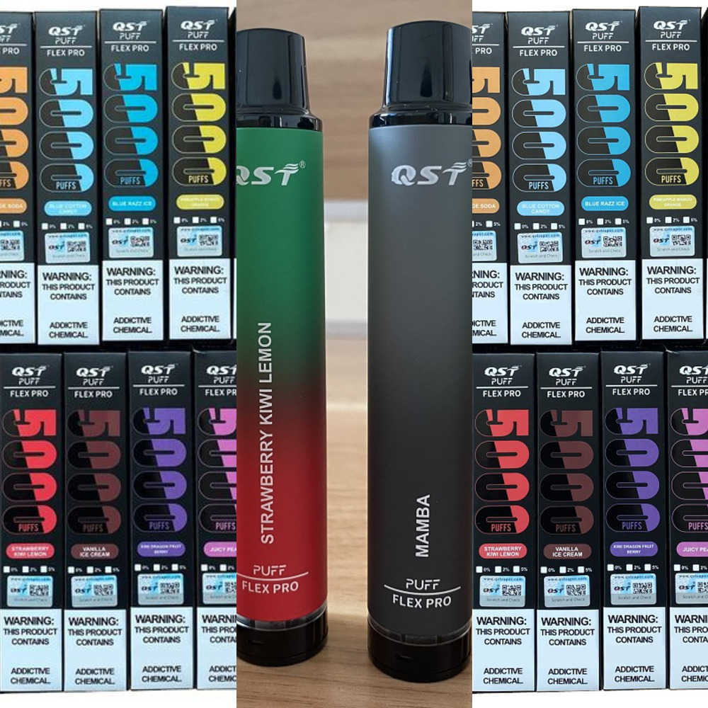 

100% Authentic rechargeable Puff Flex pro 5000 disposable vape pod pen E Cigarette kits 5000 puffs 550mah battery 12ML prefilled 15 flavors 1BXXH